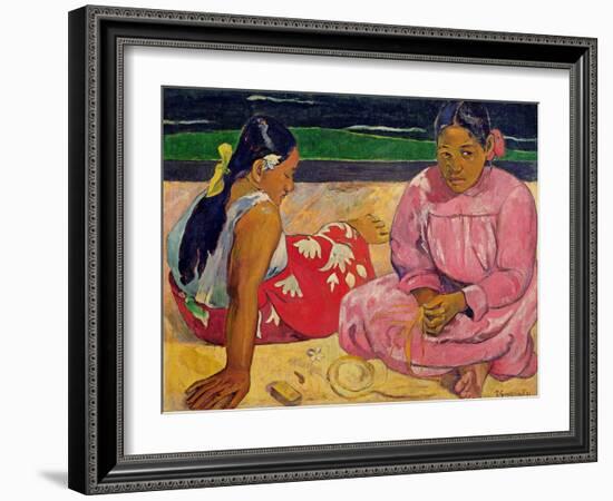 Women of Tahiti, on the Beach, 1891-Paul Gauguin-Framed Giclee Print