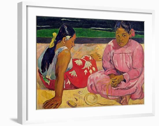 Women of Tahiti, on the Beach, 1891-Paul Gauguin-Framed Giclee Print