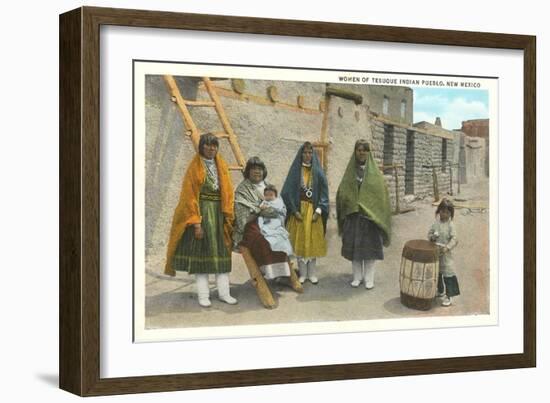 Women of Tesuque Pueblo, New Mexico-null-Framed Art Print
