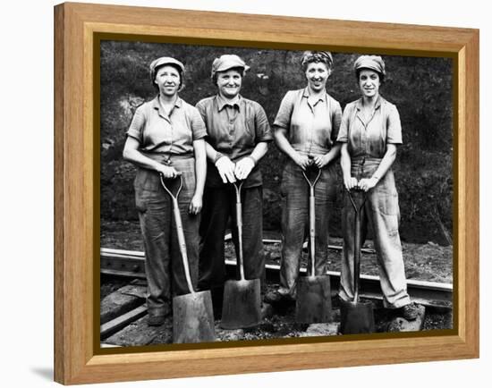 Women of the Rails: Track Work-null-Framed Premier Image Canvas
