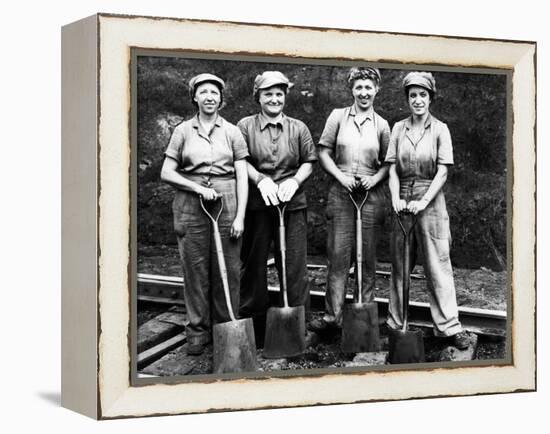 Women of the Rails: Track Work-null-Framed Premier Image Canvas