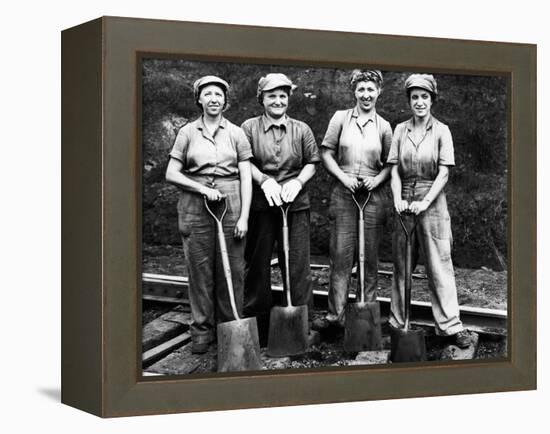 Women of the Rails: Track Work-null-Framed Premier Image Canvas