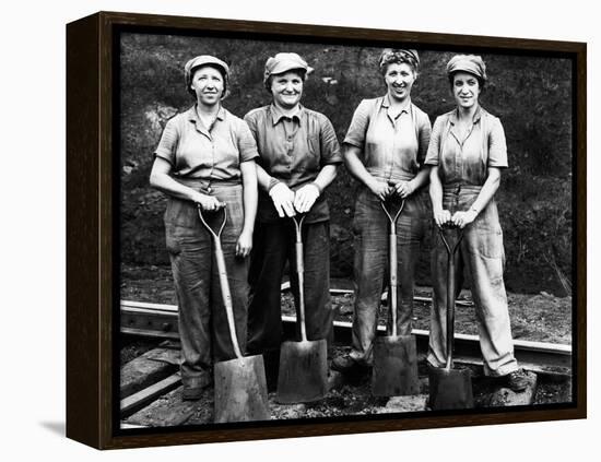 Women of the Rails: Track Work-null-Framed Premier Image Canvas