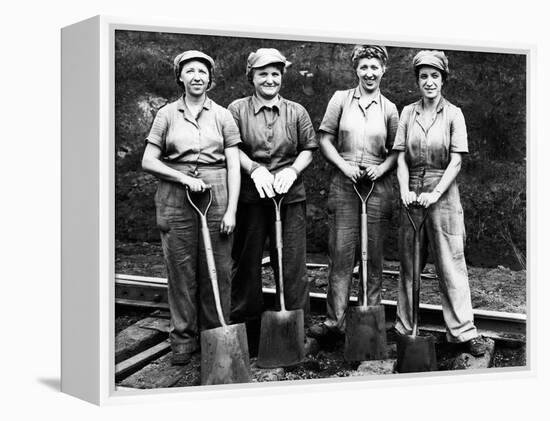 Women of the Rails: Track Work-null-Framed Premier Image Canvas