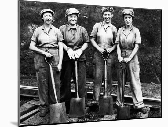 Women of the Rails: Track Work-null-Mounted Photographic Print