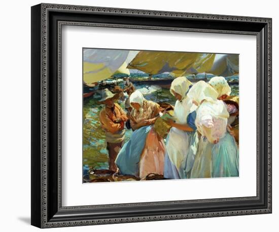 Women of Valencia At the Beach, 1915-Joaquín Sorolla y Bastida-Framed Giclee Print