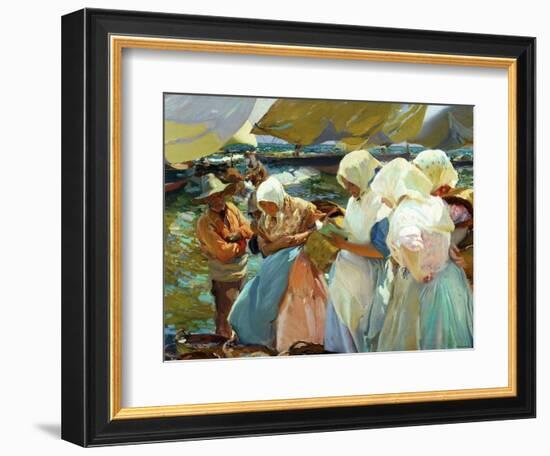 Women of Valencia At the Beach, 1915-Joaquín Sorolla y Bastida-Framed Giclee Print