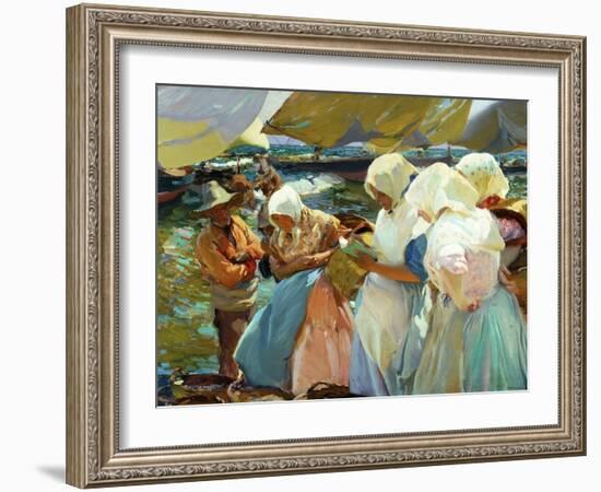 Women of Valencia At the Beach, 1915-Joaquín Sorolla y Bastida-Framed Giclee Print