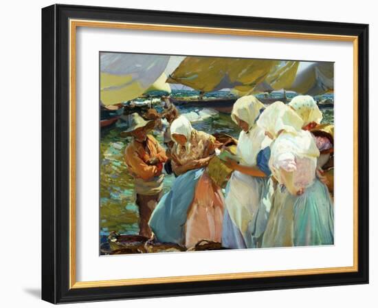 Women of Valencia At the Beach, 1915-Joaquín Sorolla y Bastida-Framed Giclee Print