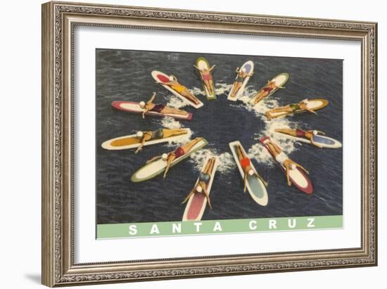 Women on Paddleboards, Sana Cruz-null-Framed Art Print