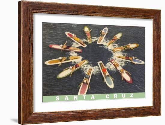 Women on Paddleboards, Sana Cruz-null-Framed Art Print