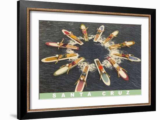 Women on Paddleboards, Sana Cruz-null-Framed Art Print