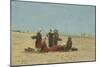 Women on the Beach at Berck, 1881-Eugene Louis Boudin-Mounted Giclee Print