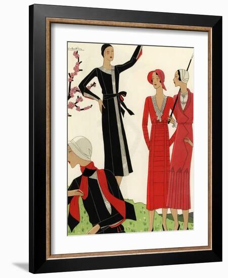 Women on the golf course in spring, 1931.-null-Framed Giclee Print