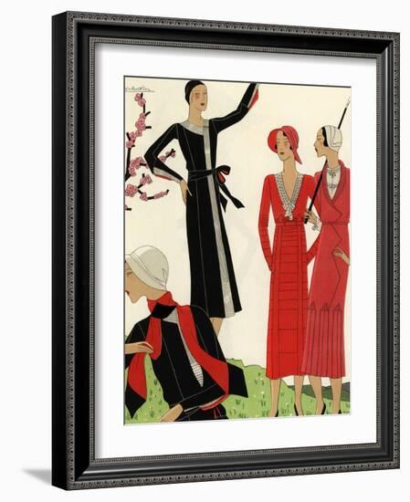 Women on the golf course in spring, 1931.-null-Framed Giclee Print