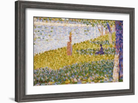 Women on the River Bank-Georges Seurat-Framed Giclee Print