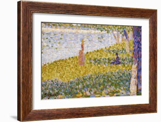 Women on the River Bank-Georges Seurat-Framed Giclee Print