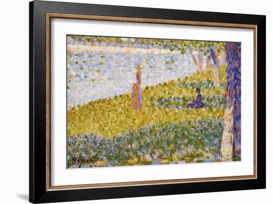 Women on the River Bank-Georges Seurat-Framed Giclee Print