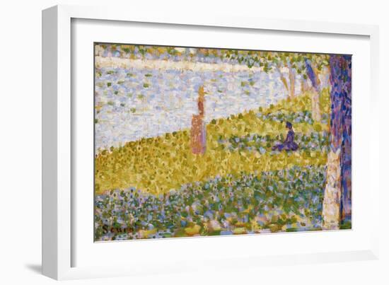 Women on the River Bank-Georges Seurat-Framed Giclee Print