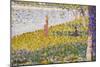 Women on the River Bank-Georges Seurat-Mounted Giclee Print