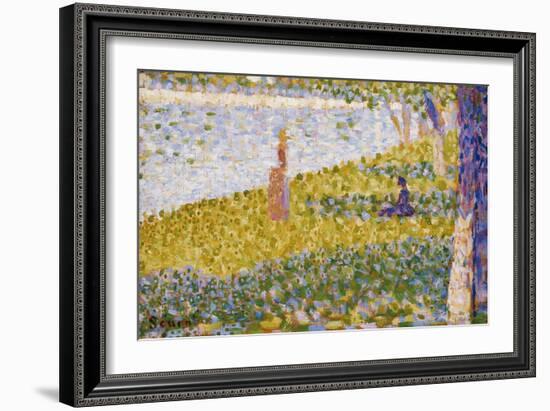 Women on the River Bank-Georges Seurat-Framed Giclee Print