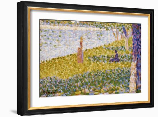 Women on the River Bank-Georges Seurat-Framed Giclee Print