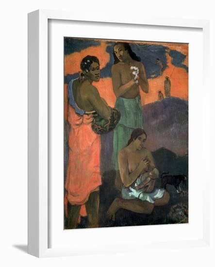 Women on the Seashore (The Motherhood), 1899-Paul Gauguin-Framed Giclee Print