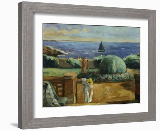 Women on the Terrace at Prefailles; Femmes Sur La Terrasse a Prefailles-Henri Lebasque-Framed Giclee Print