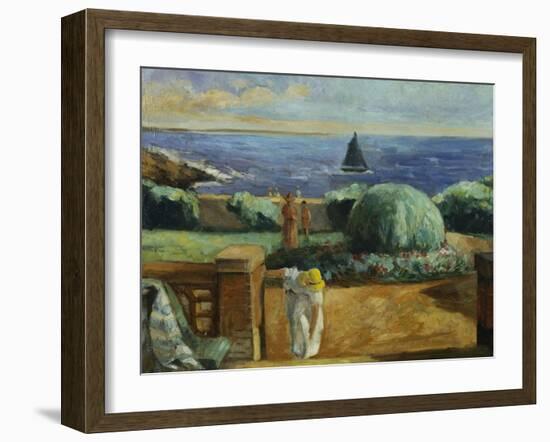 Women on the Terrace at Prefailles; Femmes Sur La Terrasse a Prefailles-Henri Lebasque-Framed Giclee Print