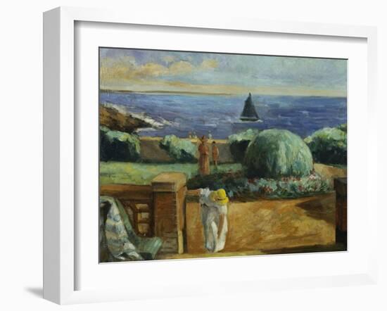 Women on the Terrace at Prefailles; Femmes Sur La Terrasse a Prefailles-Henri Lebasque-Framed Giclee Print