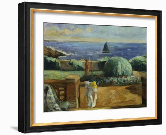 Women on the Terrace at Prefailles; Femmes Sur La Terrasse a Prefailles-Henri Lebasque-Framed Giclee Print