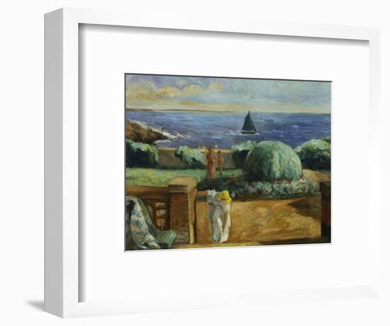 Women on the Terrace at Prefailles; Femmes Sur La Terrasse a Prefailles-Henri Lebasque-Framed Premium Giclee Print