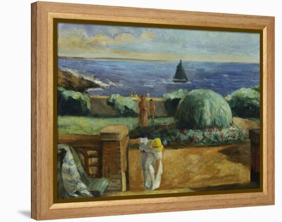 Women on the Terrace at Prefailles; Femmes Sur La Terrasse a Prefailles-Henri Lebasque-Framed Premier Image Canvas