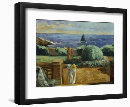 Women on the Terrace at Prefailles; Femmes Sur La Terrasse a Prefailles-Henri Lebasque-Framed Giclee Print