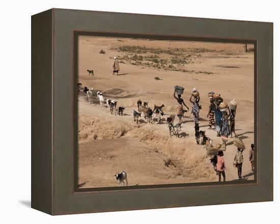 Women on Their Way to Washplace in the River Niger, Mali, Africa-Jack Jackson-Framed Premier Image Canvas