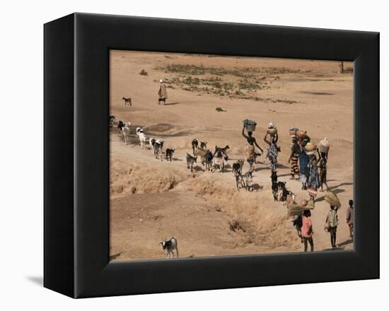 Women on Their Way to Washplace in the River Niger, Mali, Africa-Jack Jackson-Framed Premier Image Canvas