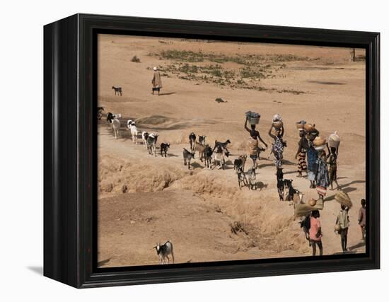 Women on Their Way to Washplace in the River Niger, Mali, Africa-Jack Jackson-Framed Premier Image Canvas