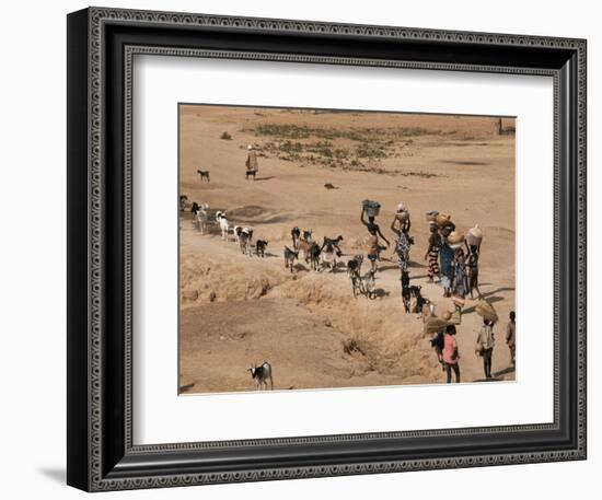 Women on Their Way to Washplace in the River Niger, Mali, Africa-Jack Jackson-Framed Photographic Print