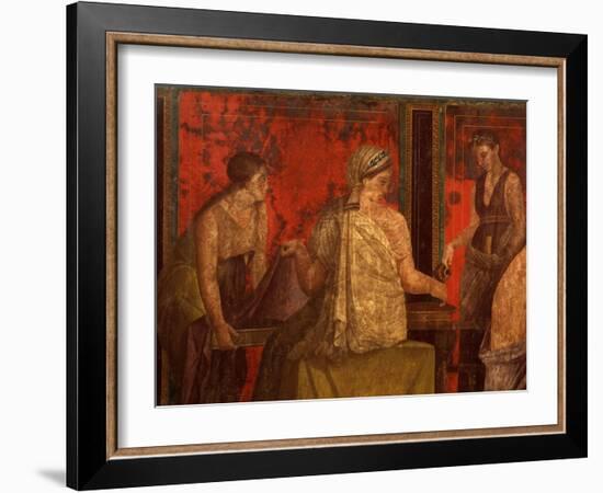 Women Performing Cult of Eleusinian Mystery, Fresco, from Villa of Mysteries, Pompeii-null-Framed Giclee Print