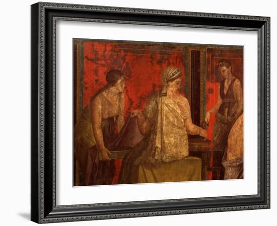Women Performing Cult of Eleusinian Mystery, Fresco, from Villa of Mysteries, Pompeii-null-Framed Giclee Print