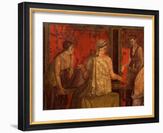 Women Performing Cult of Eleusinian Mystery, Fresco, from Villa of Mysteries, Pompeii-null-Framed Giclee Print