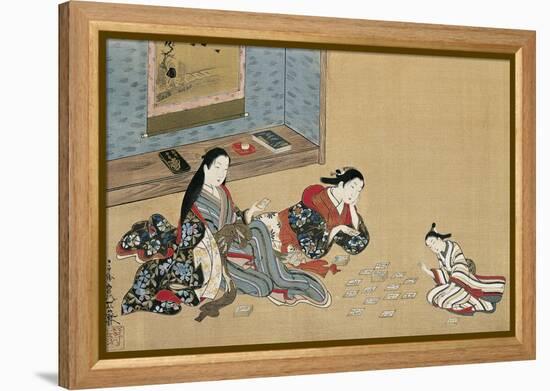 Women Playing Cards-Maruyama Okyo-Framed Premier Image Canvas