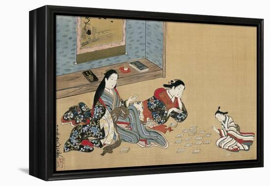 Women Playing Cards-Maruyama Okyo-Framed Premier Image Canvas