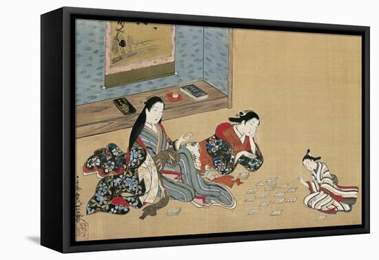 Women Playing Cards-Maruyama Okyo-Framed Premier Image Canvas