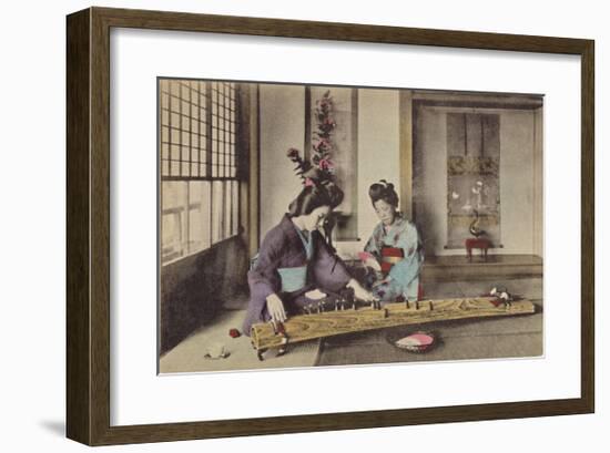 Women Playing the Koto-The Kyoto Collection-Framed Premium Giclee Print