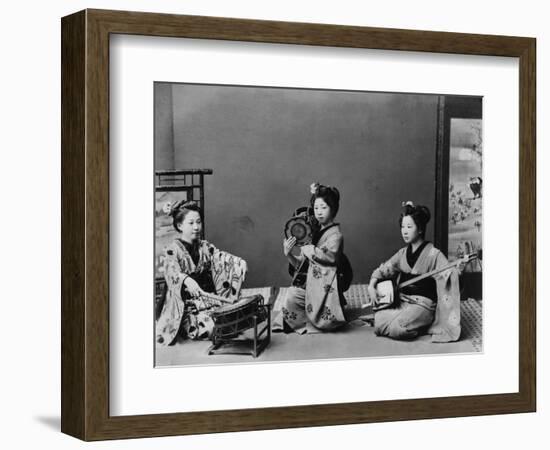 Women Playing Traditional Japanese Instruments-null-Framed Photographic Print