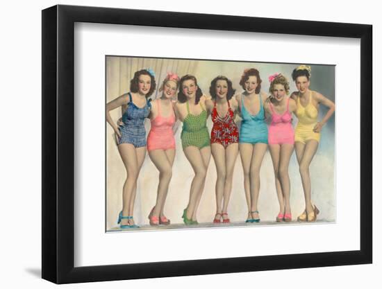 Women Posing in Bathing Suits--Framed Photo