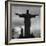 Women Posing with the Statue Called "Christ the Redeemer"-Hart Preston-Framed Premium Photographic Print