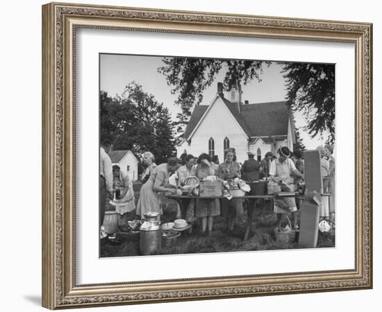 Women Preparing for the Church Picnic-Bob Landry-Framed Photographic Print