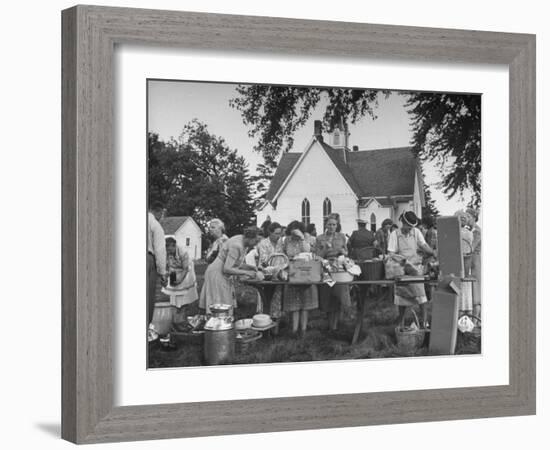 Women Preparing for the Church Picnic-Bob Landry-Framed Photographic Print